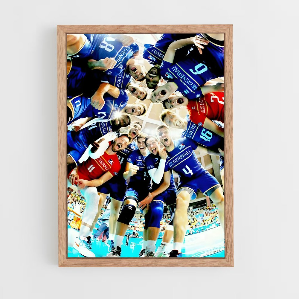 Poster Ensemble de Champions – affiche Volleyball (vue 4)